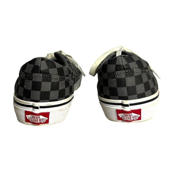 Vans Youth 5.5 Black & Gray Checkerboard Lace-Up Skate Shoes - Picture 5 of 7